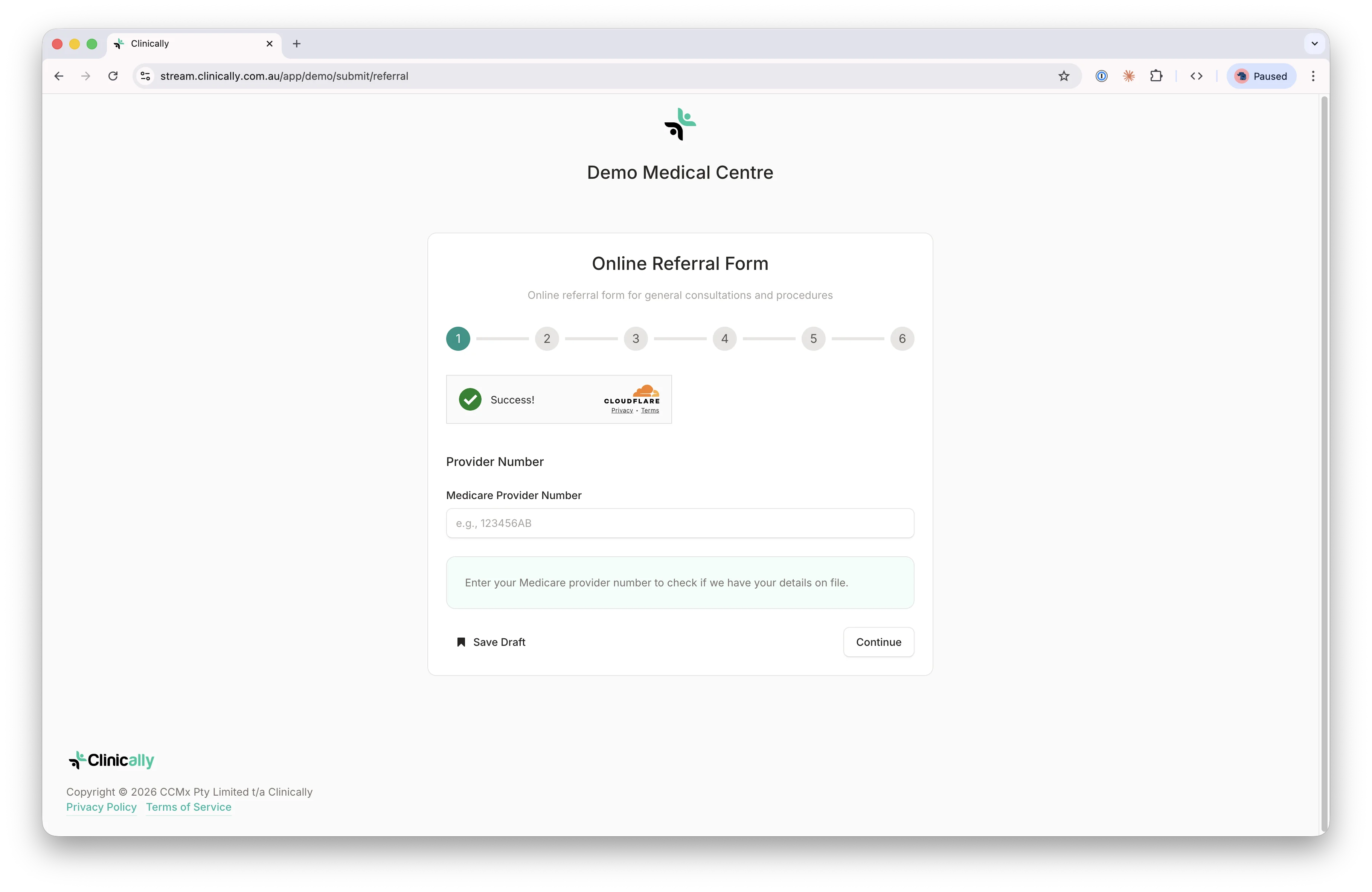 Online referral submission portal interface for referring doctors